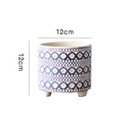 Decorative Plant Pot with Geometric Pattern | Kelmera
