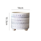 Decorative Plant Pot with Geometric Pattern | Kelmera