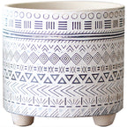 Decorative Plant Pot with Geometric Pattern | Kelmera