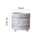 Decorative Plant Pot with Geometric Pattern | Kelmera