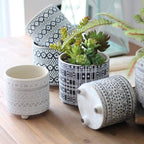 Decorative Plant Pot with Geometric Pattern | Kelmera