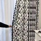 Decorative Pompon Trim Black-White | Kelmera