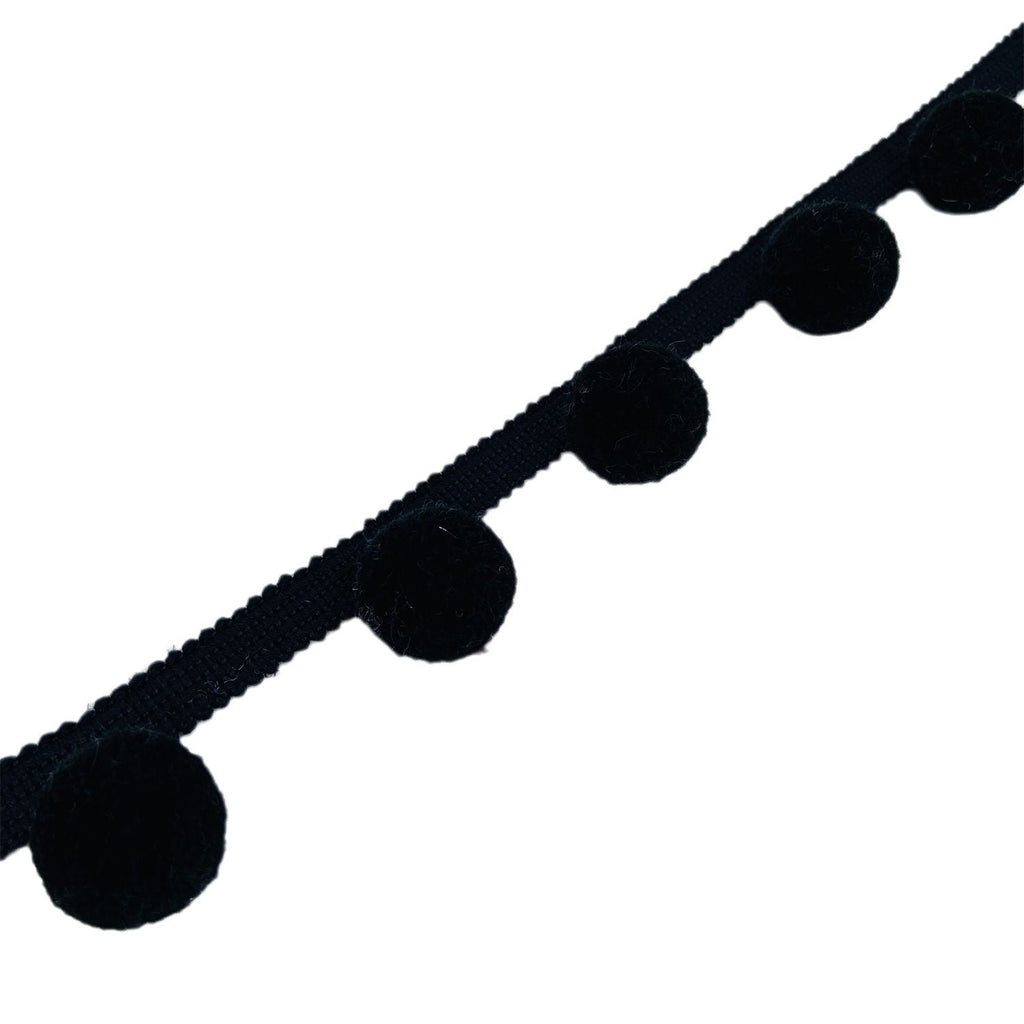 Decorative Pompon Trim Black-White | Kelmera