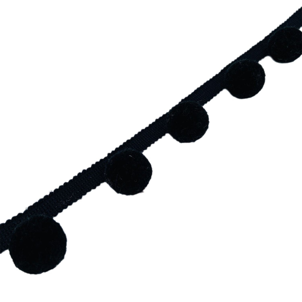 Decorative Pompon Trim Black-White | Kelmera