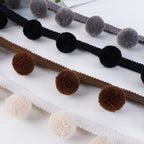 Decorative Pompon Trim Black-White | Kelmera