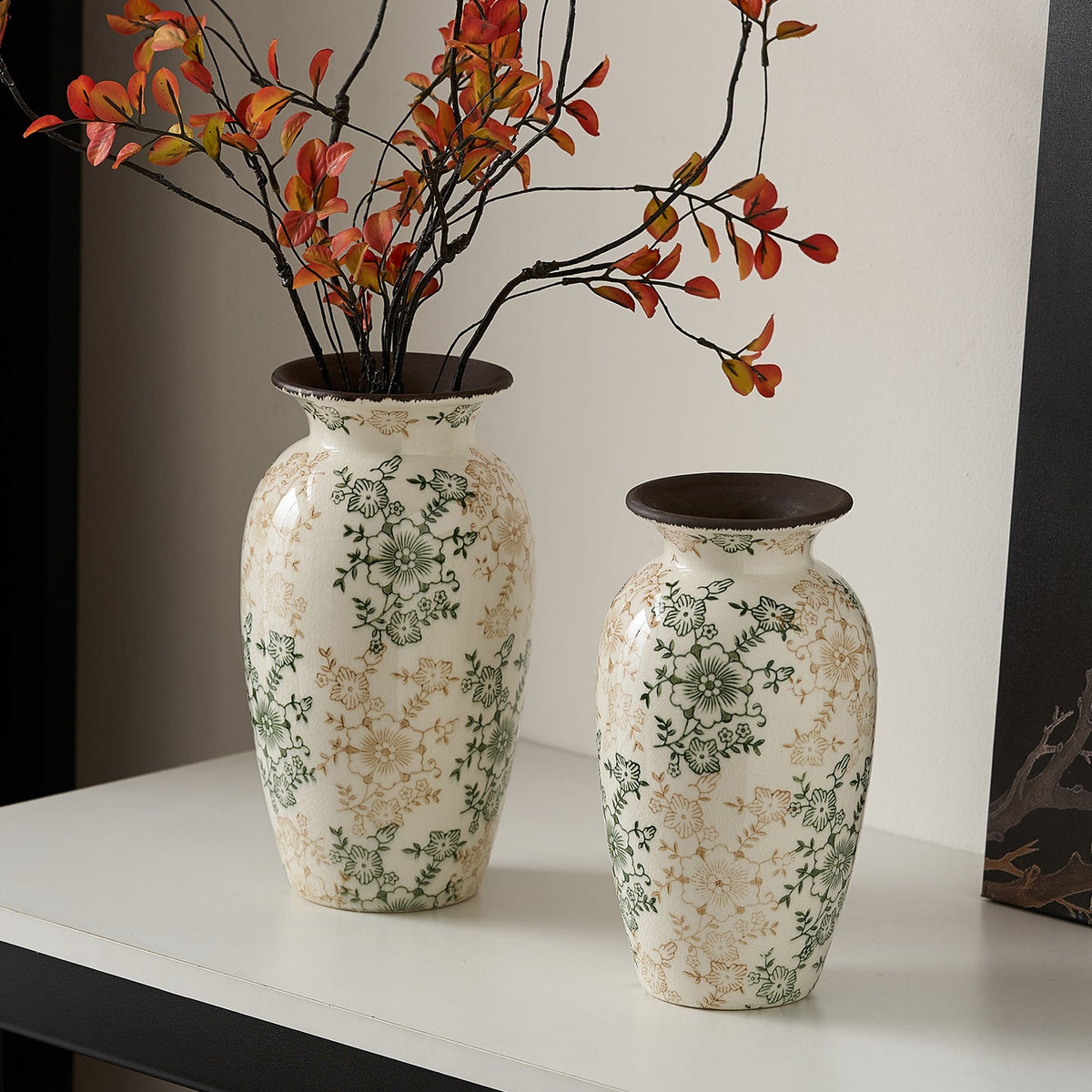 Decorative Porcelain Vase with Floral Design | Kelmera