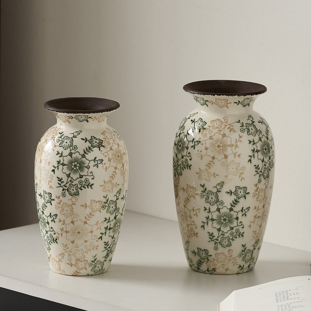 Decorative Porcelain Vase with Floral Design | Kelmera