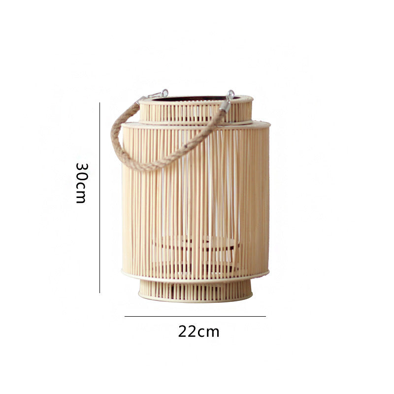 Decorative Rattan Lantern Nature Large | Kelmera