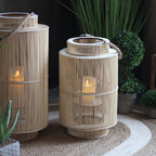 Decorative Rattan Lantern Nature Large | Kelmera