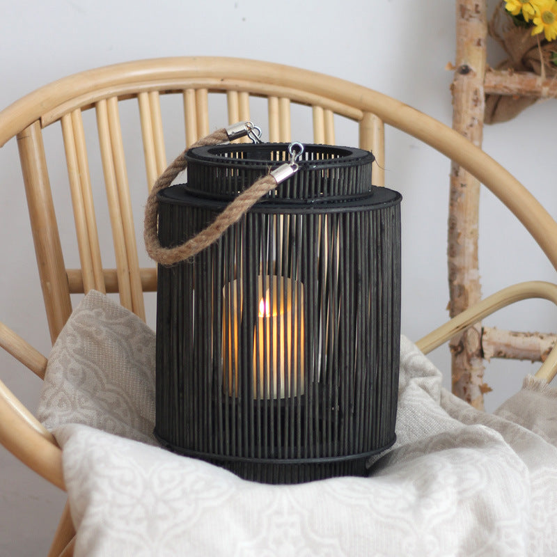 Decorative Rattan Lantern Nature Large | Kelmera