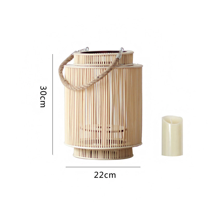 Decorative Rattan Lantern Nature Large | Kelmera