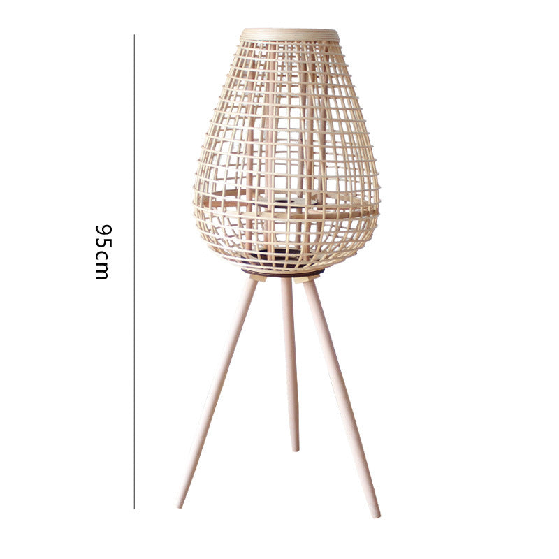 Decorative Rattan Lantern with Carry Handle | Kelmera