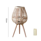 Decorative Rattan Lantern with Carry Handle | Kelmera