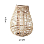 Decorative Rattan Lantern with Carry Handle | Kelmera