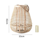 Decorative Rattan Lantern with Carry Handle | Kelmera