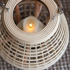 Decorative Rattan Lantern with Carry Handle | Kelmera