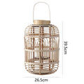 Decorative Rattan Lantern Woven Natural Fiber LED Illuminated | Kelmera