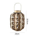 Decorative Rattan Lantern Woven Natural Fiber Soft Textile | Kelmera