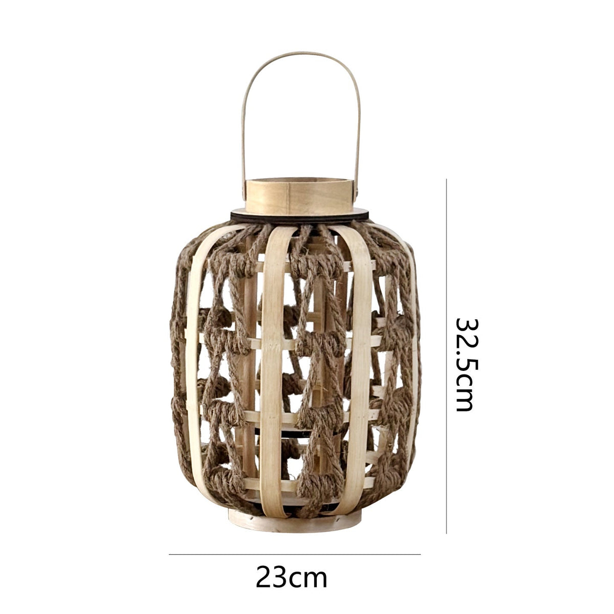 Decorative Rattan Lantern Woven Natural Fiber Soft Textile | Kelmera
