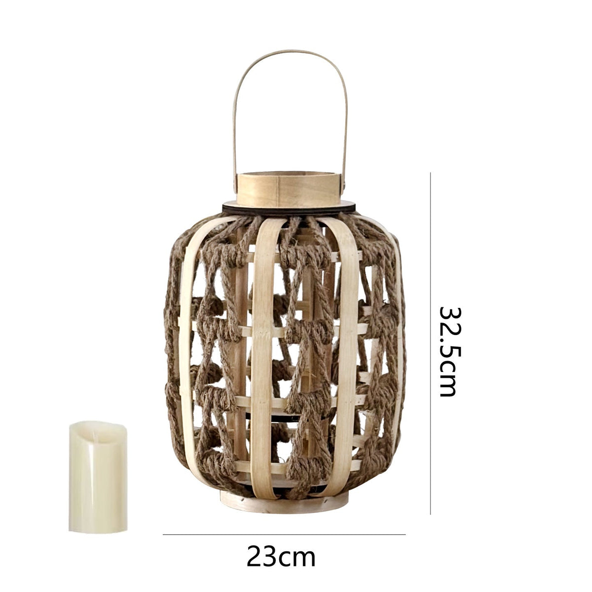 Decorative Rattan Lantern Woven Natural Fiber Soft Textile | Kelmera