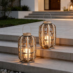 Decorative Rattan Lantern Woven Natural Fiber Soft Textile | Kelmera