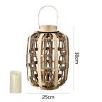 Decorative Rattan Lantern Woven Natural Fiber Soft Textile | Kelmera