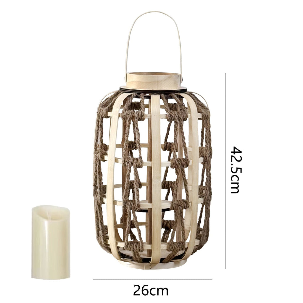 Decorative Rattan Lantern Woven Natural Fiber Soft Textile | Kelmera