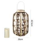 Decorative Rattan Lantern Woven Natural Fiber Soft Textile | Kelmera