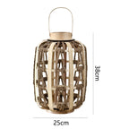 Decorative Rattan Lantern Woven Natural Fiber Soft Textile | Kelmera