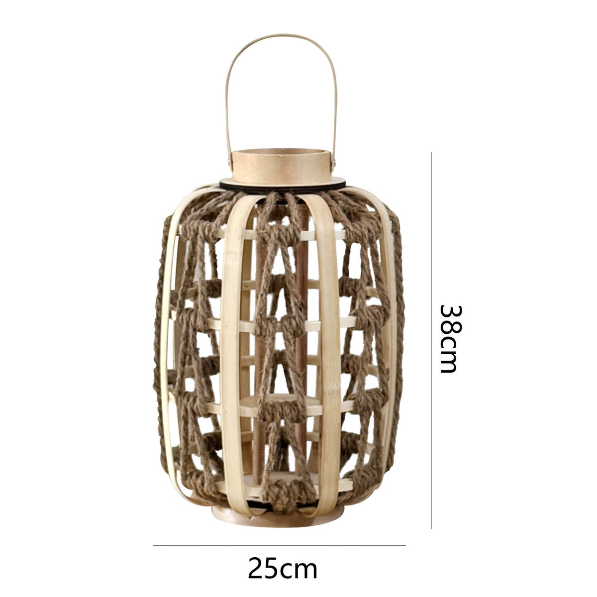 Decorative Rattan Lantern Woven Natural Fiber Soft Textile | Kelmera