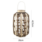 Decorative Rattan Lantern Woven Natural Fiber Soft Textile | Kelmera