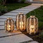 Decorative Rattan Lantern Woven Natural Fiber Soft Textile | Kelmera