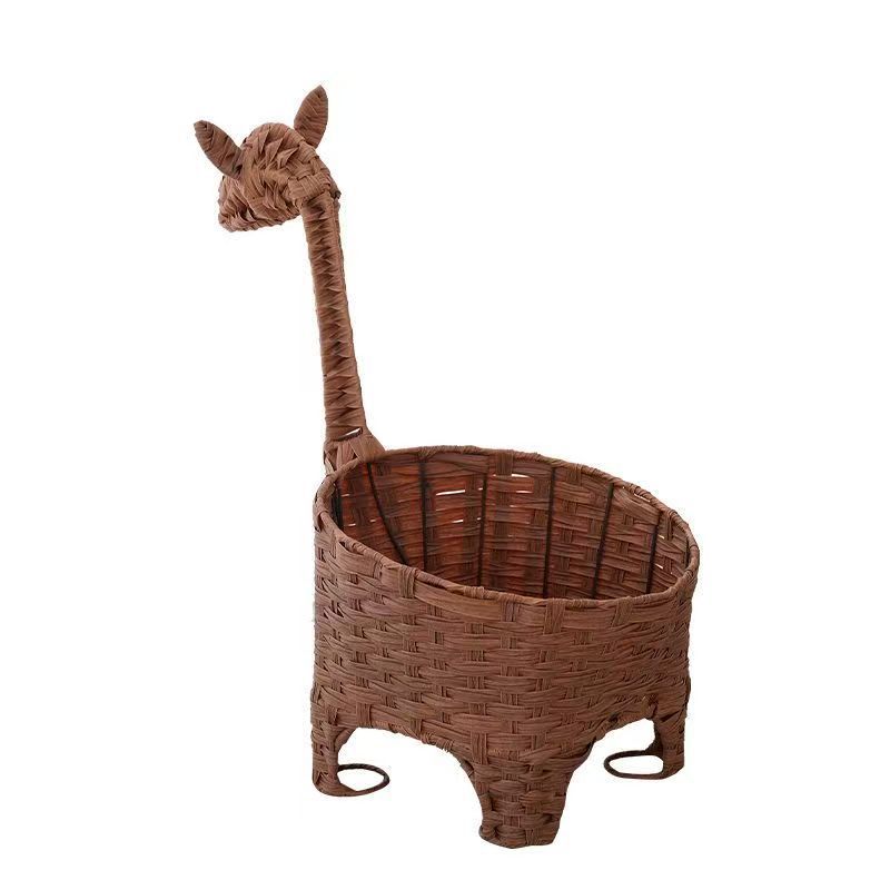 Decorative Rattan Storage Basket with Animal Design | Kelmera