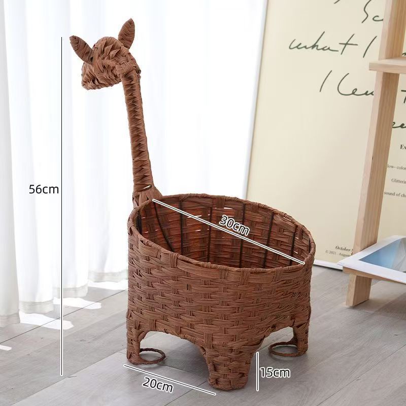 Decorative Rattan Storage Basket with Animal Design | Kelmera