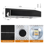 Decorative RGB Solar-Powered Double Beam Wall Lamp | Kelmera