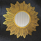 Decorative Round Floral Wall Mirror | Kelmera