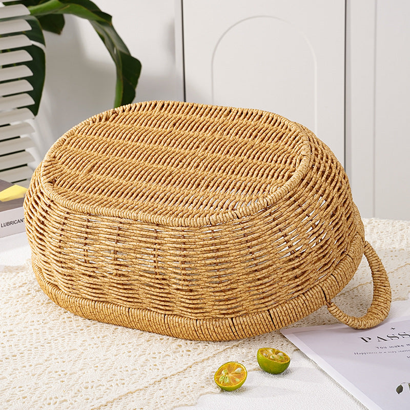 Decorative Round Woven Storage Basket | Kelmera