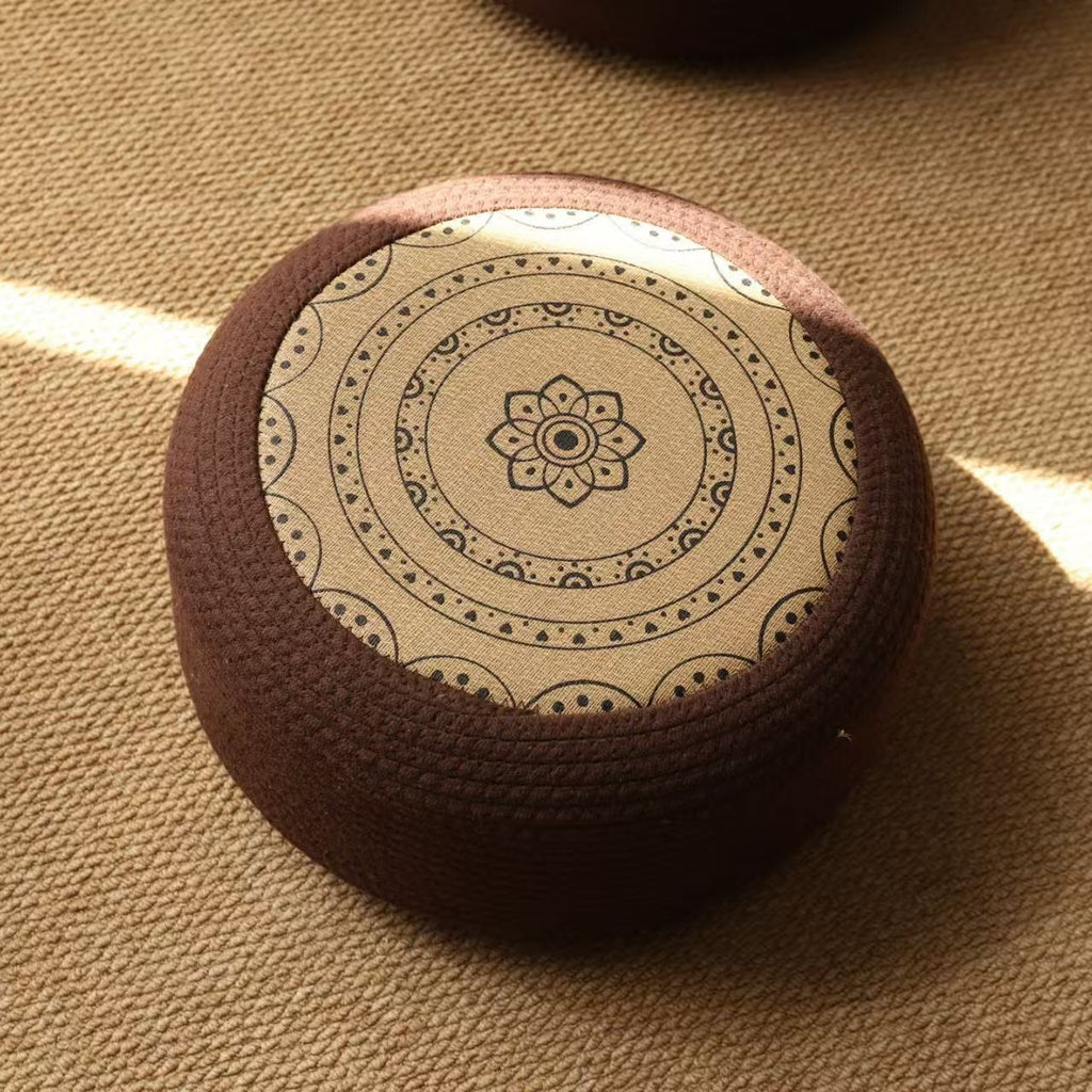 Decorative Seating Pouf with Stylish Floral Design | Kelmera