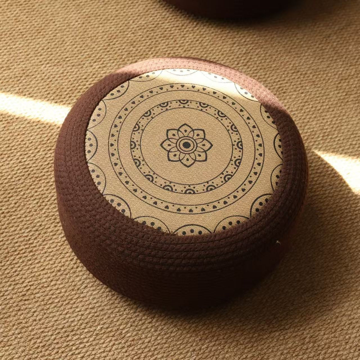 Decorative Seating Pouf with Stylish Floral Design | Kelmera