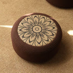 Decorative Seating Pouf with Stylish Floral Design | Kelmera