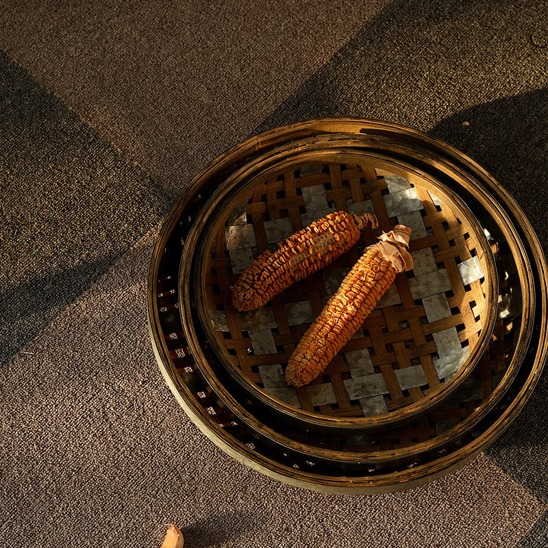 Decorative Serving Tray Bamboo Handwoven | Kelmera