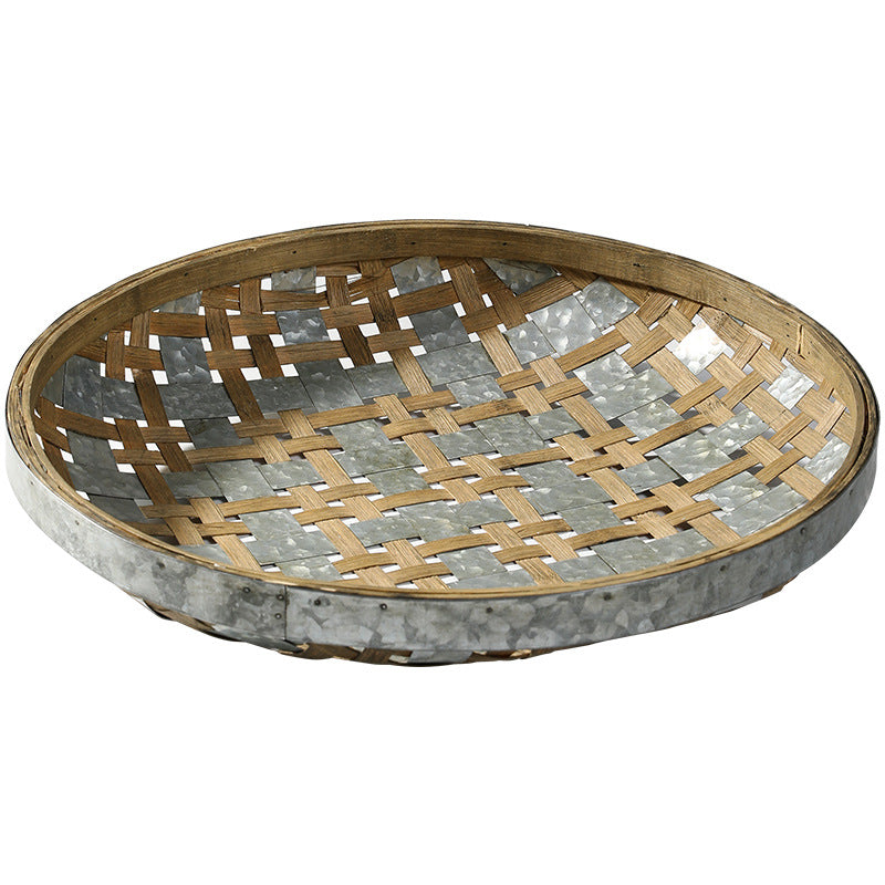 Decorative Serving Tray Bamboo Handwoven | Kelmera
