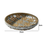 Decorative Serving Tray Bamboo Handwoven | Kelmera