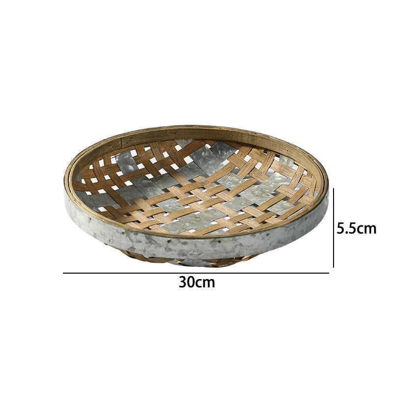 Decorative Serving Tray Bamboo Handwoven | Kelmera