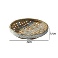 Decorative Serving Tray Bamboo Handwoven | Kelmera