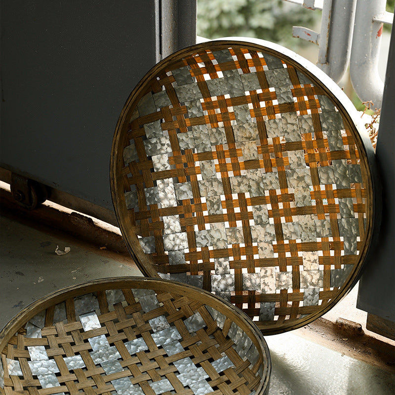 Decorative Serving Tray Bamboo Handwoven | Kelmera