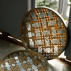 Decorative Serving Tray Bamboo Handwoven | Kelmera