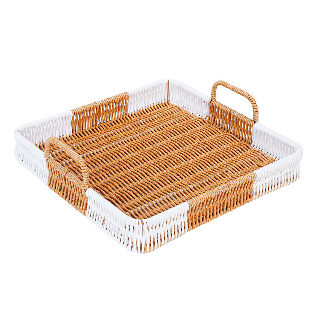 Decorative Serving Tray Yellow White | Kelmera