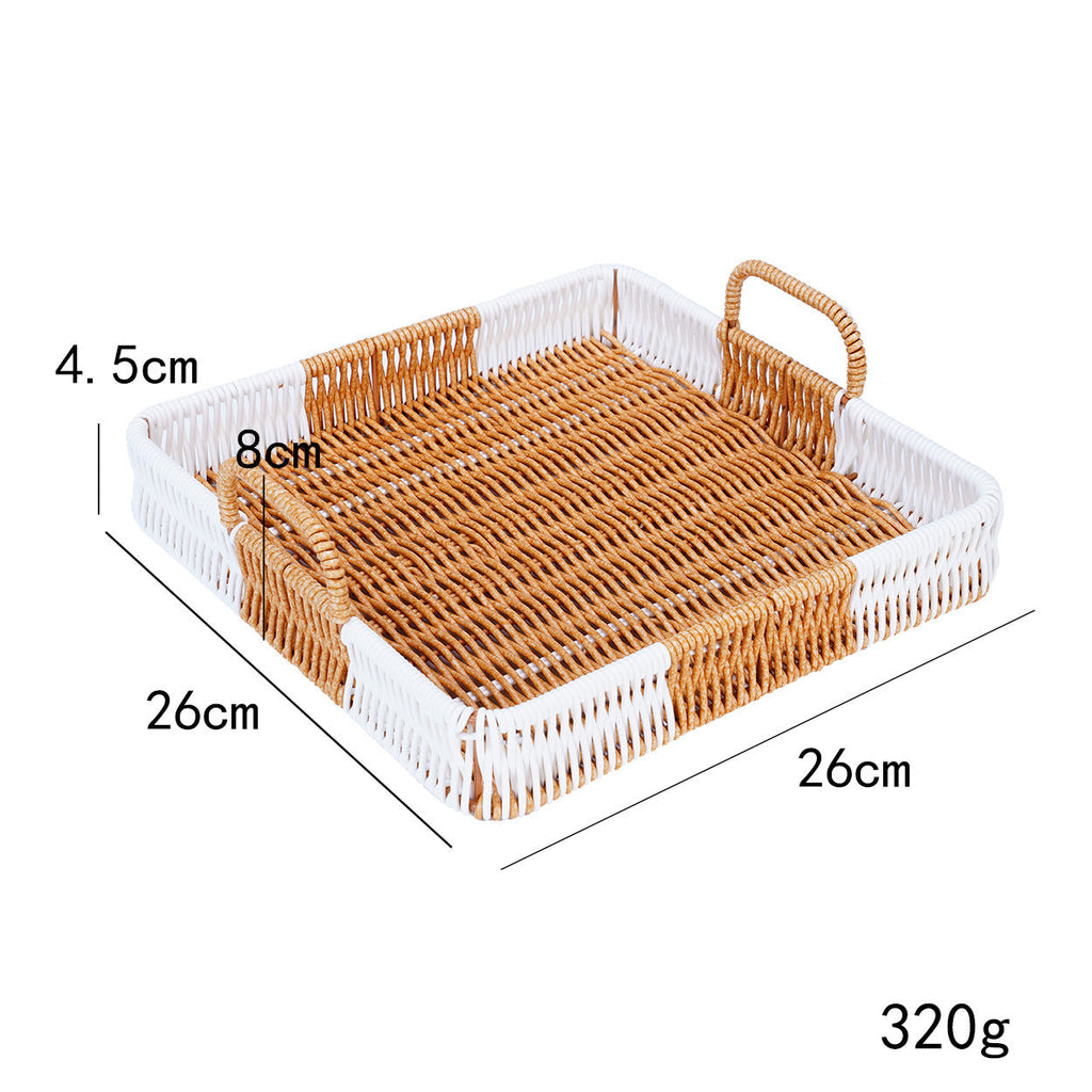 Decorative Serving Tray Yellow White | Kelmera
