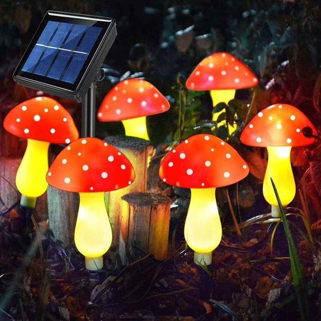Decorative Solar Mushroom Garden Stake Lights | Kelmera